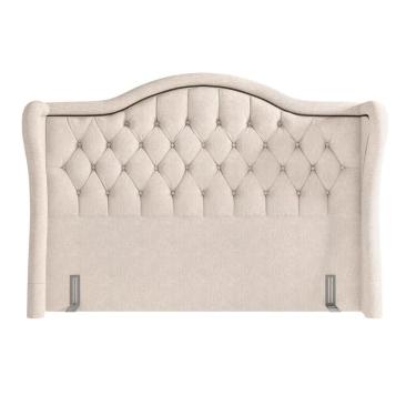 Imagem de Cabeceira Cama Box Casal King 195cm Antibes Z37 Linho Cru - Mpozenato