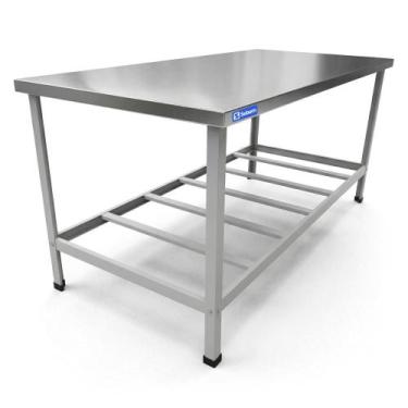 Imagem de Mesa De Inox Bancada Industrial Para Padaria 2 M Sebem