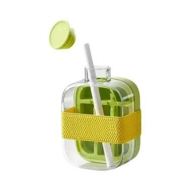 Imagem de Copo Portátil 2 Em 1 Para Gelo Com Canudo, Liberação Rápida, Plástico 