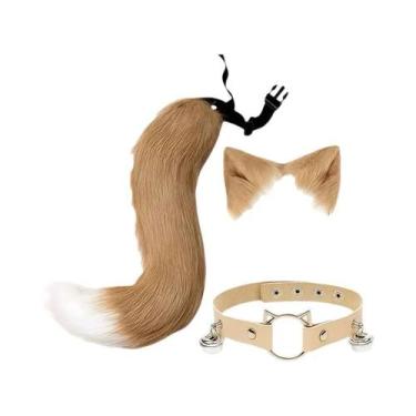 Imagem de Conjunto De Orelhas De Raposa plus Size Com Luvas De Pata Para Cosplay