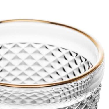 Imagem de Taça para Água com Fio de Ouro Bico de Jaca 300ml Vidro - Wolff