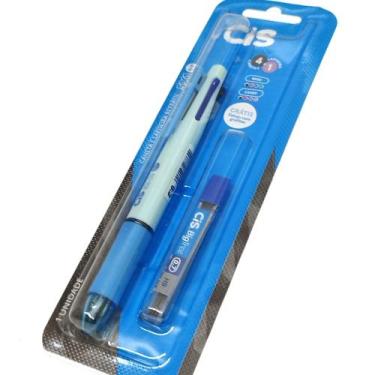 Imagem de Caneta Lapiseira CiS 5x1 com Grafite 0.7mm, Azul