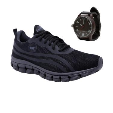Imagem de Tenis Ortopedico Masculino Corrida Caminhada Academia Treino + Relógio-Masculino