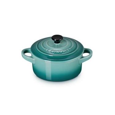 Imagem de MINI COCOTTE LE CREUSET CLASSIC 250ML 10CM PUXADOR PRETO EM CERÂMICA BLEU RIVIERA 71901100990100