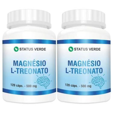 Imagem de 2 Potes Magnésio L Treonato Concentrado 120 Cáps - Suplemento Natural