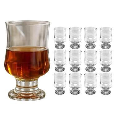 Imagem de Jogo 12 Copos Taças Vidro Paulista Cerveja Chopp Agua 250ml - NADIR