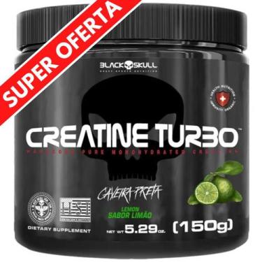 Imagem de Creatina Turbo Black Skull 150g Creatine Monohidratada Turbo Caveira P