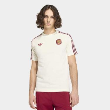 Imagem de Camiseta Seleção Espanha Adidas Originals Masculina, Branco, M