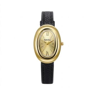 Imagem de Relógio Feminino Dourado Pequeno Elegante Analógico Vintage Minimalist