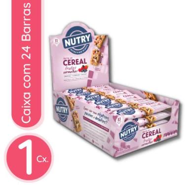 Imagem de Barra de Cereal Nutry Frutas Vermelhas  Caixa com 24 Unidades