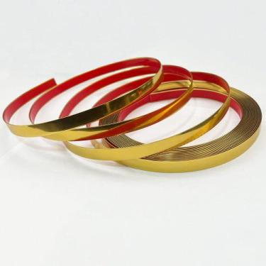 Imagem de Fita Espelhada Adesiva Dourada Decoração Cabeceira 15mm x 10M - Open S