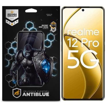 Imagem de Película para Celular Gshield Realme 12 Pro 5G Proteção Antiblue com Bloqueio 99% Luz Azul UV Transparente 1 Unidade