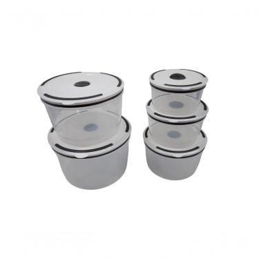 Imagem de Conjunto de Potes Herméticos 5 Peças para Armazenamento de Alimentos em Plástico com Ve...