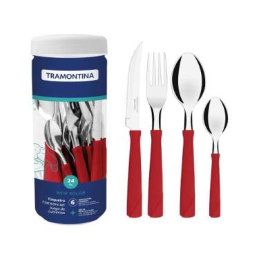 Imagem de Faqueiro Tramontina Inox 24 Peças New Kolor
