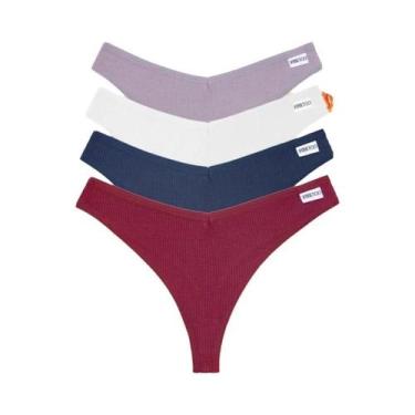 Imagem de Conjunto De Calcinhas De Algodão Waffle Para Mulheres, Sexy, Com Cintu