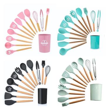 Imagem de Kit de Utensílios para Cozinha Kit Utensílios Silicone para Cozinha Premium 12 Peças em...
