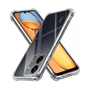 Imagem de Capa capinha transparente para Xiaomi Redmi 13c com bordas anti queda 