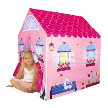 Imagem de Barraca Minha Casinha Tenda Toca Cabana Infantil Menina Rosa - DM Toys