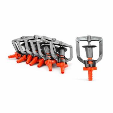 Imagem de Microaspersor Plasnova Laranja 141 L/h Rotativo 360 Kit com 10 Unidade