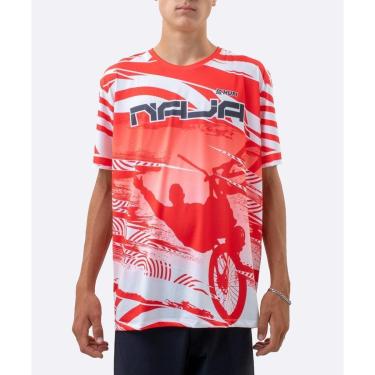 Imagem de Camiseta Masculina HUPI Bike Naja V10 Vermelho e Branco-Masculino