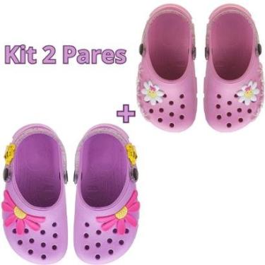 Imagem de Kit 2 Pares Sandália Infantl Feminina Macio e Confortável-Feminino