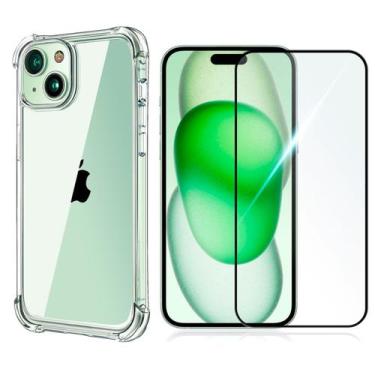 Imagem de Kit Capa Para iPhone 15 Plus 6.7 Anti Impacto + Película 3d - Danet, T