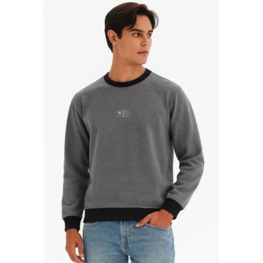 Imagem de Moletom Gola Careca Casual Polo Wear Cinza, Cinza, GG