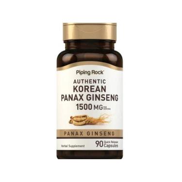 Imagem de Ginseng Coreano Panax 500mg 90 Capsulas Importado EUA - Piping Rock