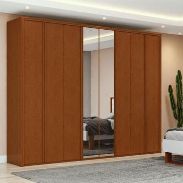 Imagem de Guarda Roupa Casal Ambiente Ergon 8 Portas Frassino com Espelho  Lopas