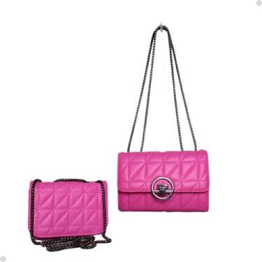 Imagem de Bolsa Pequena Feminina De Mao Transversal Alça Corrente 2Pçs - DILEXSH