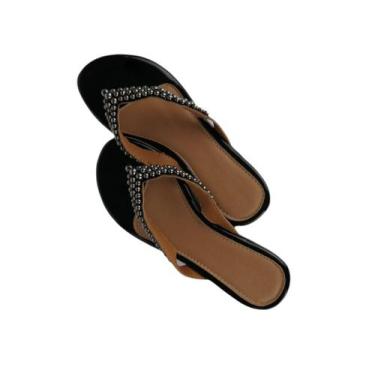 Imagem de Rasteirinha Fashion Z, Preto, 38