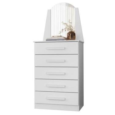 Imagem de Cômoda Para Quarto Com Penteadeira Laris A02 Branco - Mpozenato, Branc