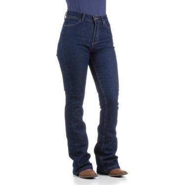 Imagem de Calça Jeans Feminina Flare Azul com Elastano Wrangler 29127, 44, Azul