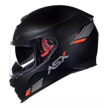 Imagem de Capacete ASX Eagle SV Solid Preto Grafite e Vermelho Fosco, 62, Grafit