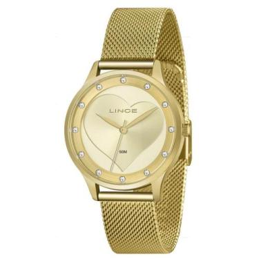 Imagem de Relógio Lince Feminino Ref: Lrg4725l C1kx Casual Dourado