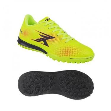 Imagem de Chuteira OXN Player 5 Society Infantil Masculino, Lima coral preto, 35