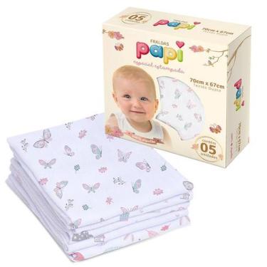 Imagem de Fralda Papi Especial Com Bainha Estampada 70x67 Tecido Duplo - Papi Tê