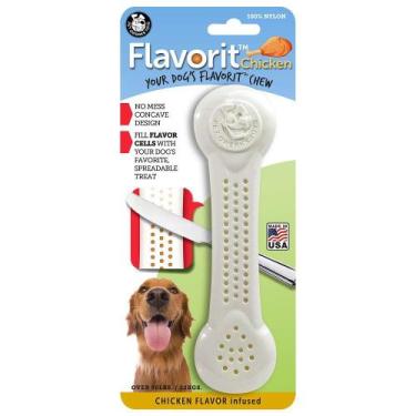 Imagem de Osso de Nylon Pet Qwerks Flavorit Frango Grande P/ Cachorro