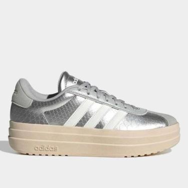 Imagem de Tênis Adidas Vl Court Bold Feminino, Prata, 35