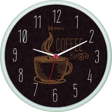 Imagem de Relógio de Parede Branco Coffee 660014 - Herweg