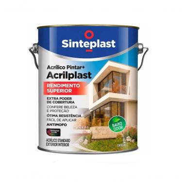Imagem de Tinta Acrilplast Acetinado com Acabamento Sofisticado e Resistência para Paredes Madeira e Metal Branco Sinteplast