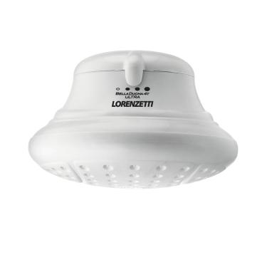 Imagem de Ducha Bella Ducha 4T Ultra Multitemperaturas 6800W Instalação de Parede com Espalhador Grande Branco Lorenzetti 220V