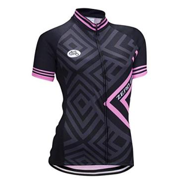 Imagem de Jérsei feminino de manga curta respirável para ciclismo, camisa de secagem rápida para ciclismo Tops para ciclismo de corrida Roupas para bicicleta de corrida