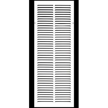 Imagem de Grade de retorno de ar de 25,4 x 66 cm - parede lateral e teto - difusor de cobertura de duto de ventilação HVAC - [branco] [Dimensões externas: 27,75 cm L X 70 cm A]