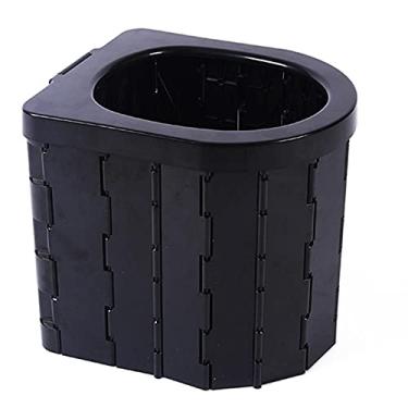 Imagem de GQYYS Vaso sanitário portátil, dobrável, portátil, de plástico, para viagem, acampamento, banheiro, carro, vaso sanitário, para acampamento, barco, caminhadas, viagens longas e praia