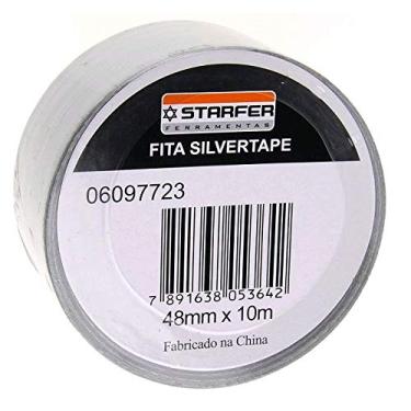 Imagem de Kit 10 Unidades Fita Silver Tape 48 X 10 Metros Starfer