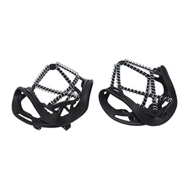 Imagem de Punhos de gelo para botas de tênis, travas de tração multidirecional de resistência ao frio, travas de tração elásticas seguras para escaladas no inverno para caminhadas ao ar livre