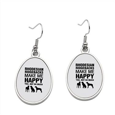 Imagem de Brinco Rhodesian Ridgebacks Make Me Happy - Brincos pendentes para meninas - Presente de festa de aniversário dos namorados