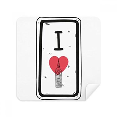 Imagem de Tecido de camurça com estampa de palavras I Love London com tecido de camurça