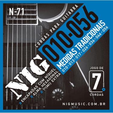 Imagem de Encordoamento Guitarra Nig N71 010/056 7Cordas